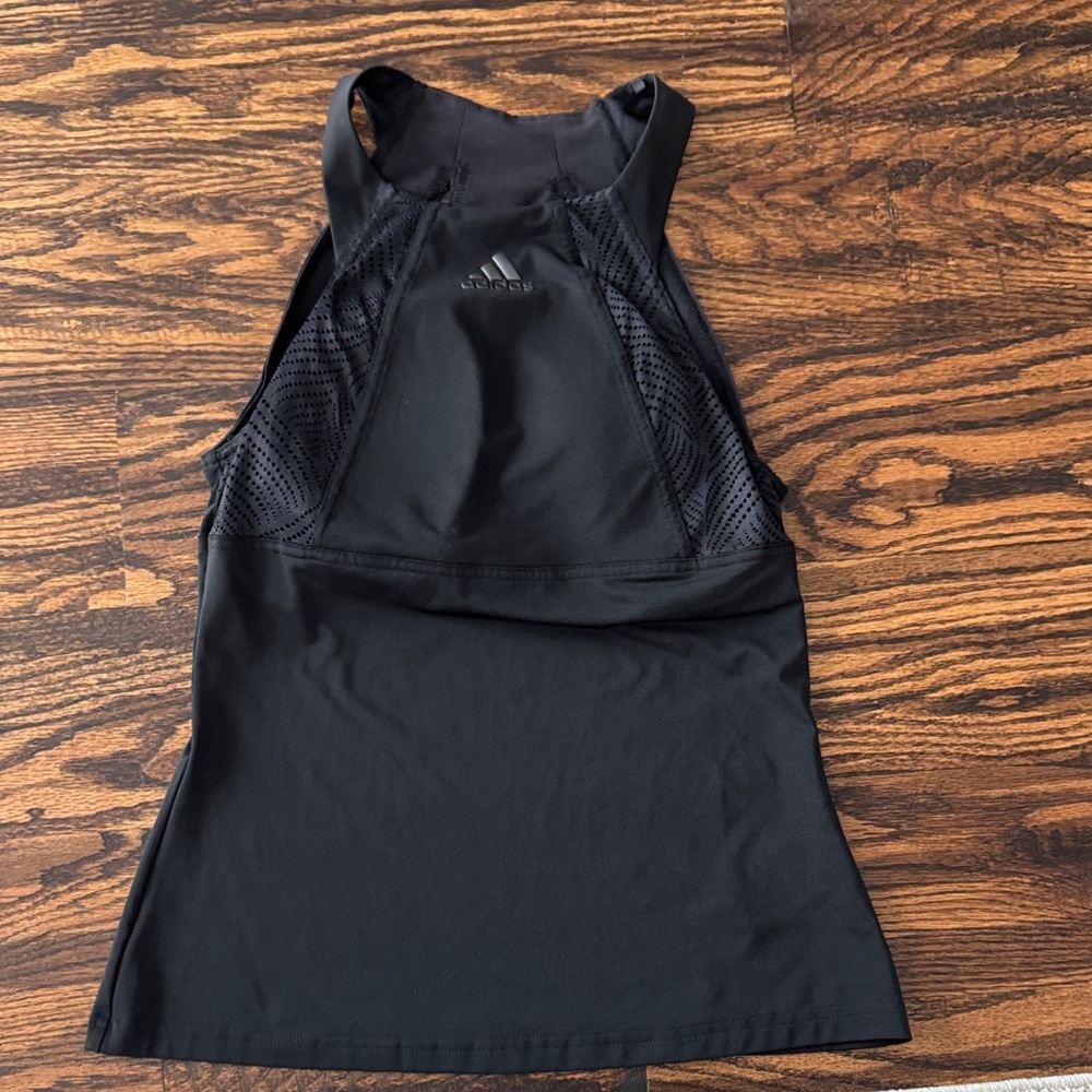 Adidas Black Mesh Detail Tank Top